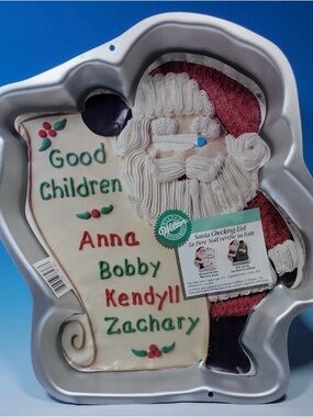 Wilton Santa Claus Checking List Cake Pan